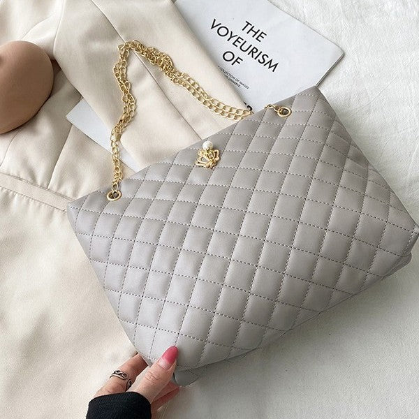 Fashion Diamond Embroidered Personalized Crown Hardware Decoration Tote Bags