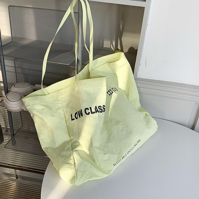 Live Streaming Large Capacity Canvas Korean Style Portable Commuter Shopping Women's Shoulder Bag