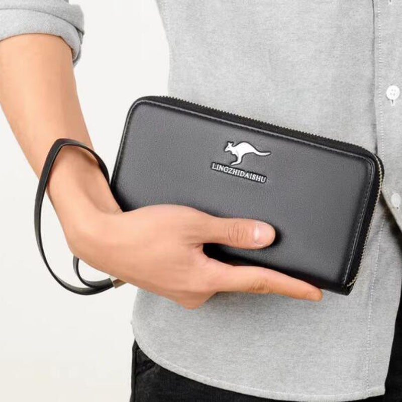 Men's Fashion Long Zipper Clutch Multiple Slots Men's Wallet