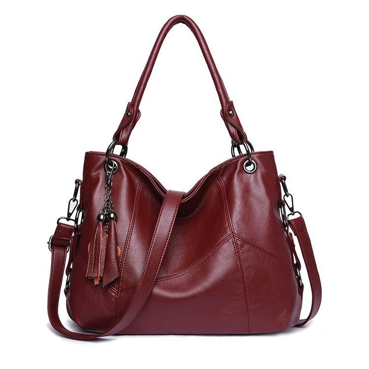Women's Large Capacity Soft Leather Fashion Mother Shoulder Bags