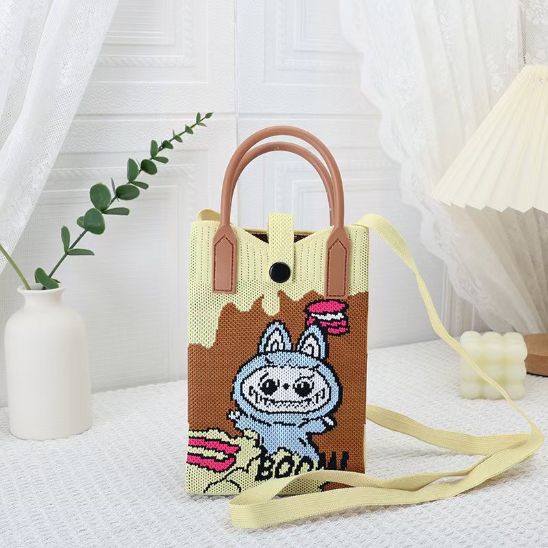 Mobile Versatile Personality Cartoon Cute Lady Hand Bags