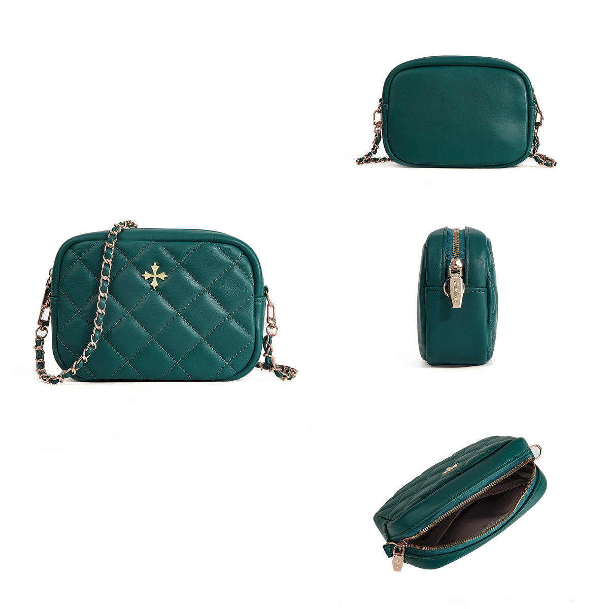 Lady's Fashion Quilted Rhombus Plaid Large Shoulder Bags