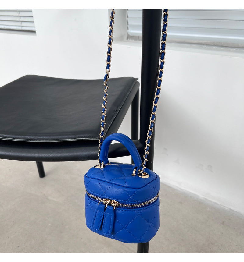 Women's Fashion Chain Box Mini Diamond Quilted Crossbody Bags