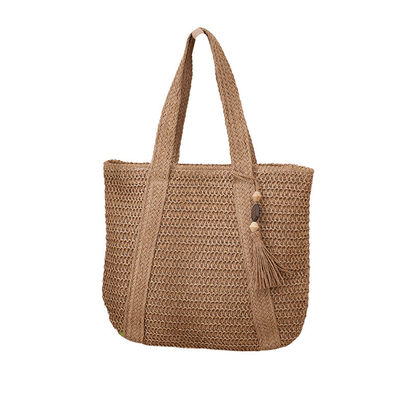 Women's Hand-woven Fashionable Retro Straw Versatile Large Shoulder Bags