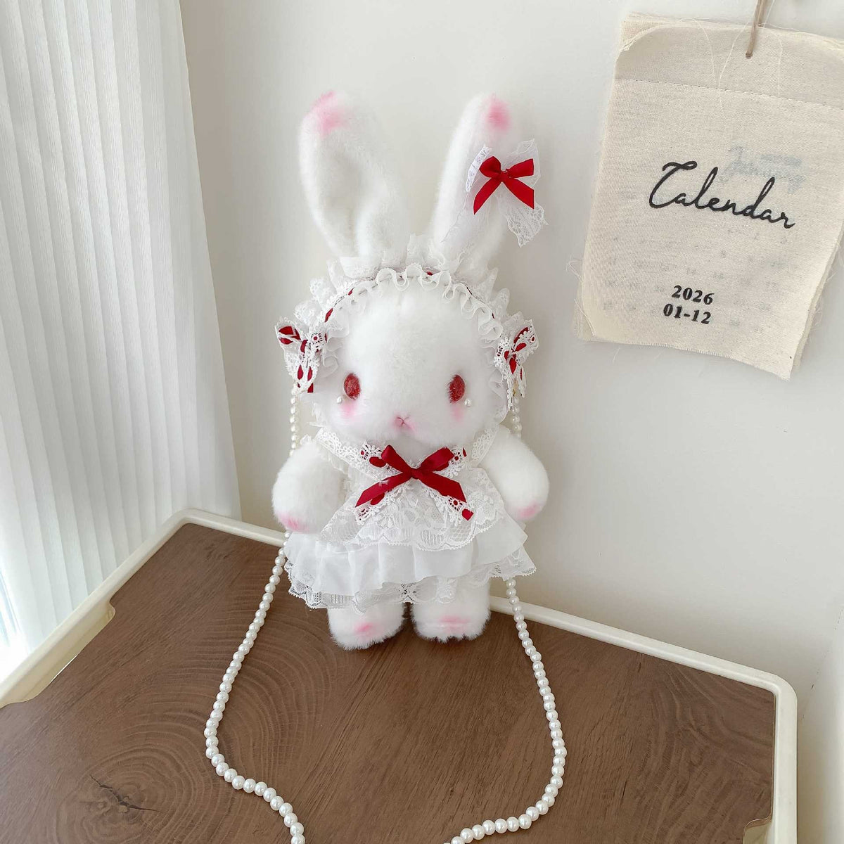 Series Doll Rabbit Pattern Handmade Bow Women's Messenger Bag