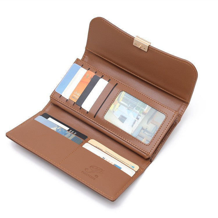Women's High-grade Long Solid Color Multiple Slots Ladies Wallet