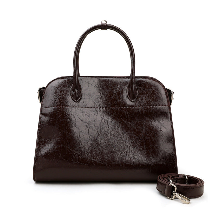 Women's Genuine Leather Simple Commuter Large Capacity Bags