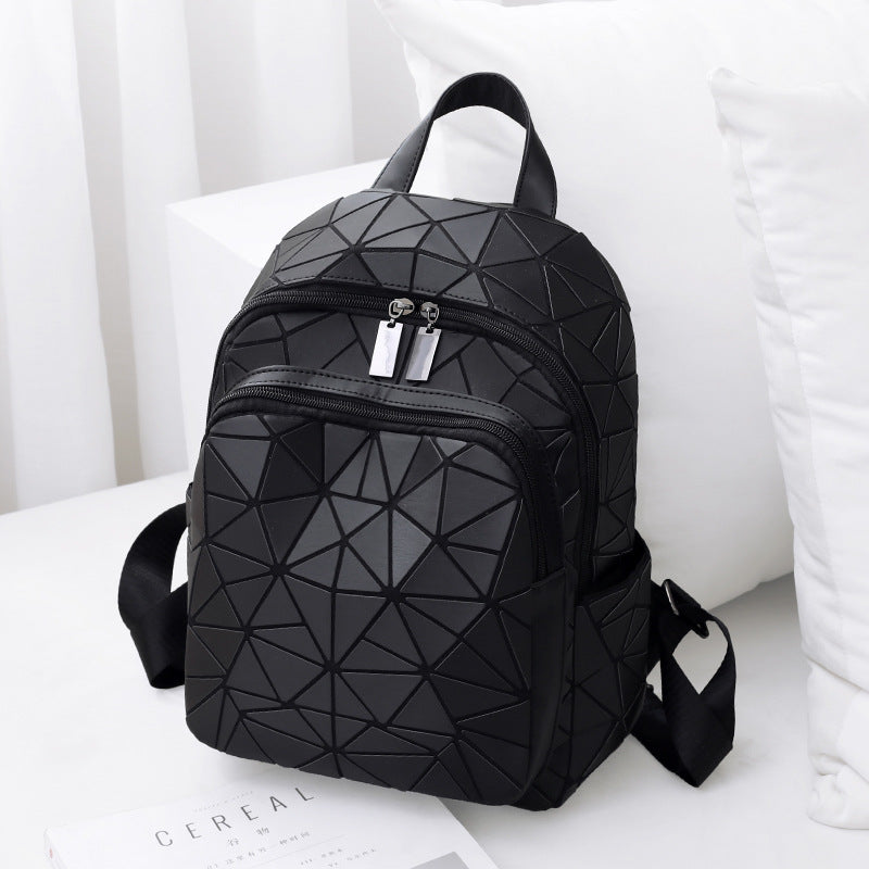 Women's & Men's Fashion Trendy Rhombus Luminous Color Changing Backpacks