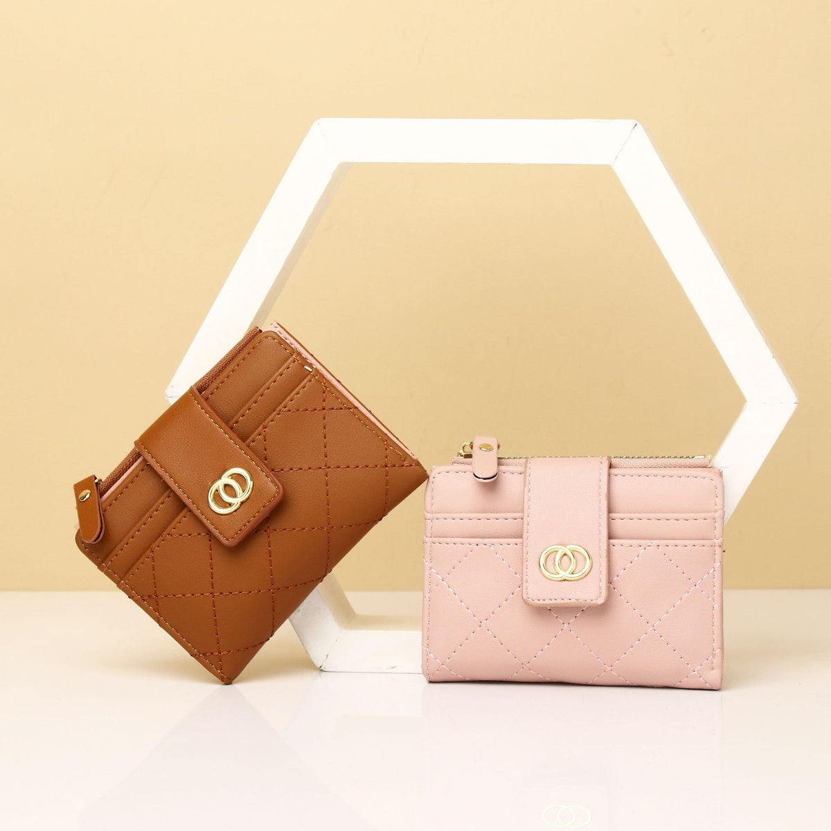 Women's Classic Style Embroidery Thread Short Ladies Wallet