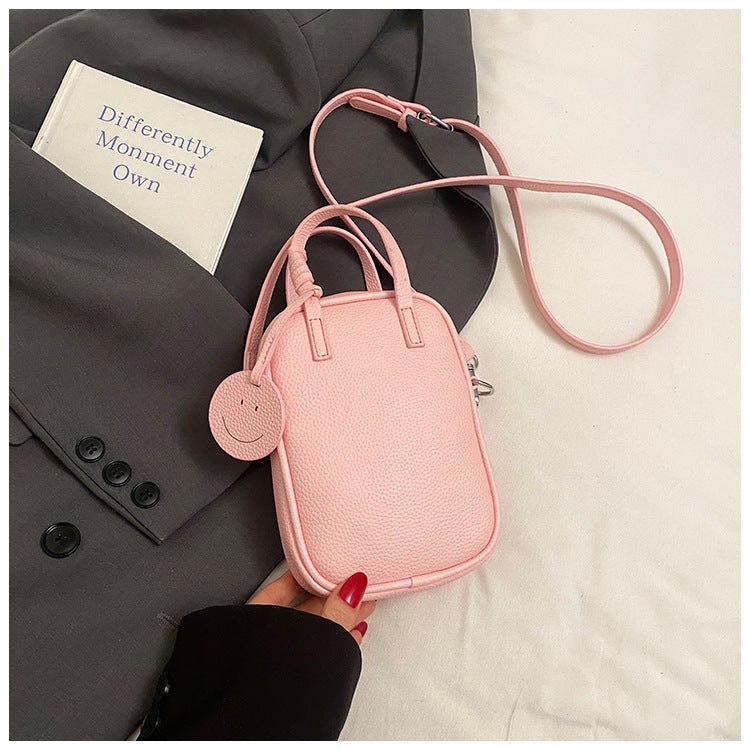 Women's Fashion Lychee Pattern Portable Fashionable Retro Commuter Women's Shoulder Bag