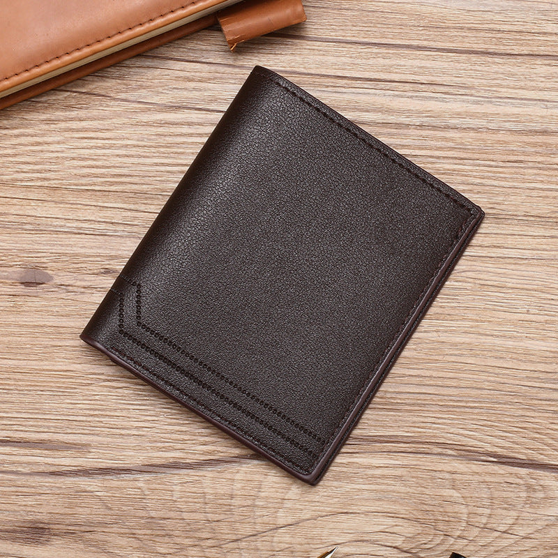 Men's Horizontal Solid Color Business Short License Men's Wallet