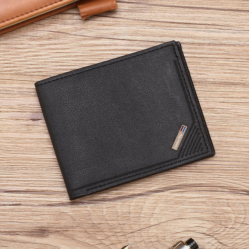 Men's Short Green Zipper Personality Versatility Integrated Men's Wallet