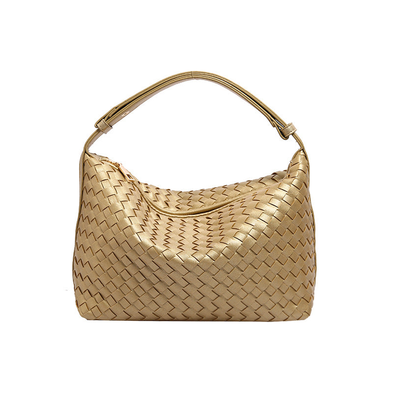 Women's High-grade Woven Retro Style Fashionable Commuting Armpit Bags