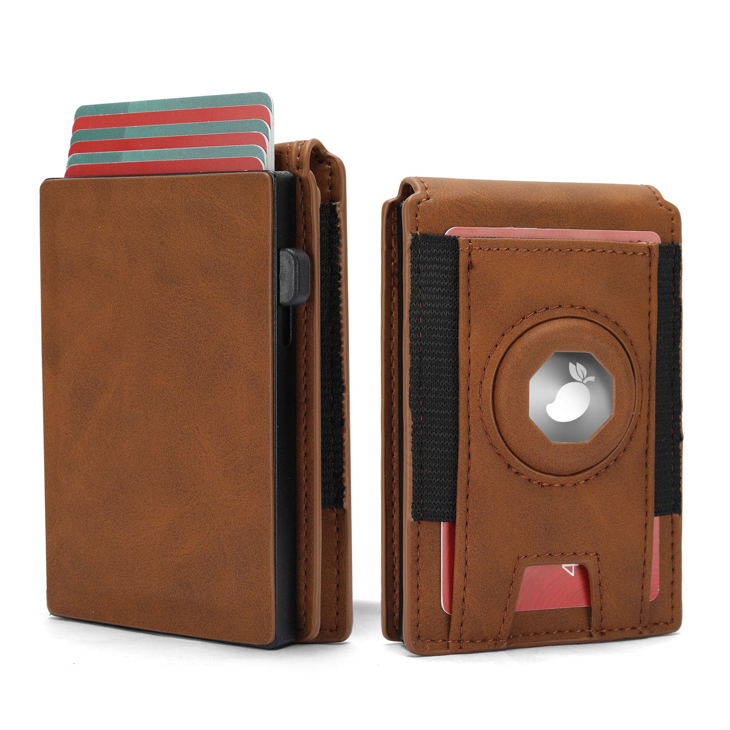 Men's Tracking Positioning Swiping Multiple Slots Leather Men's Wallets