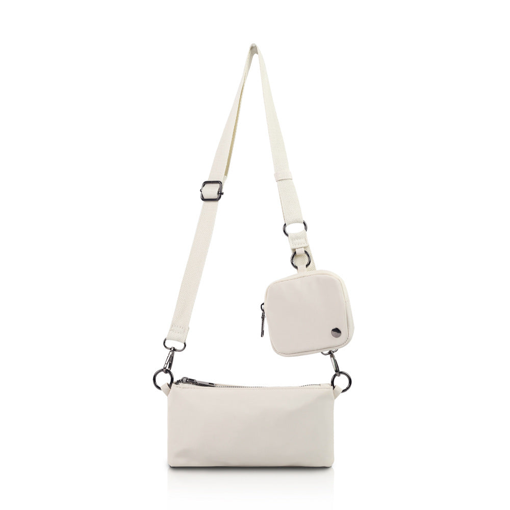 Solid Color Simple Double Daily Commuter Women's Messenger Bag