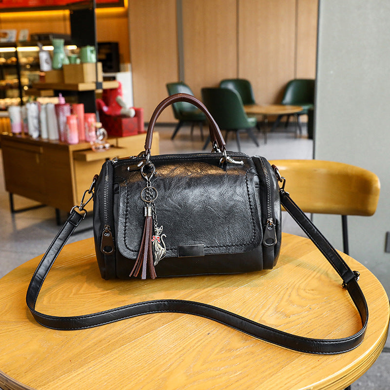 Women's Fashionable Versatile Cowhide Soft Leather Lightweight Shoulder Bags