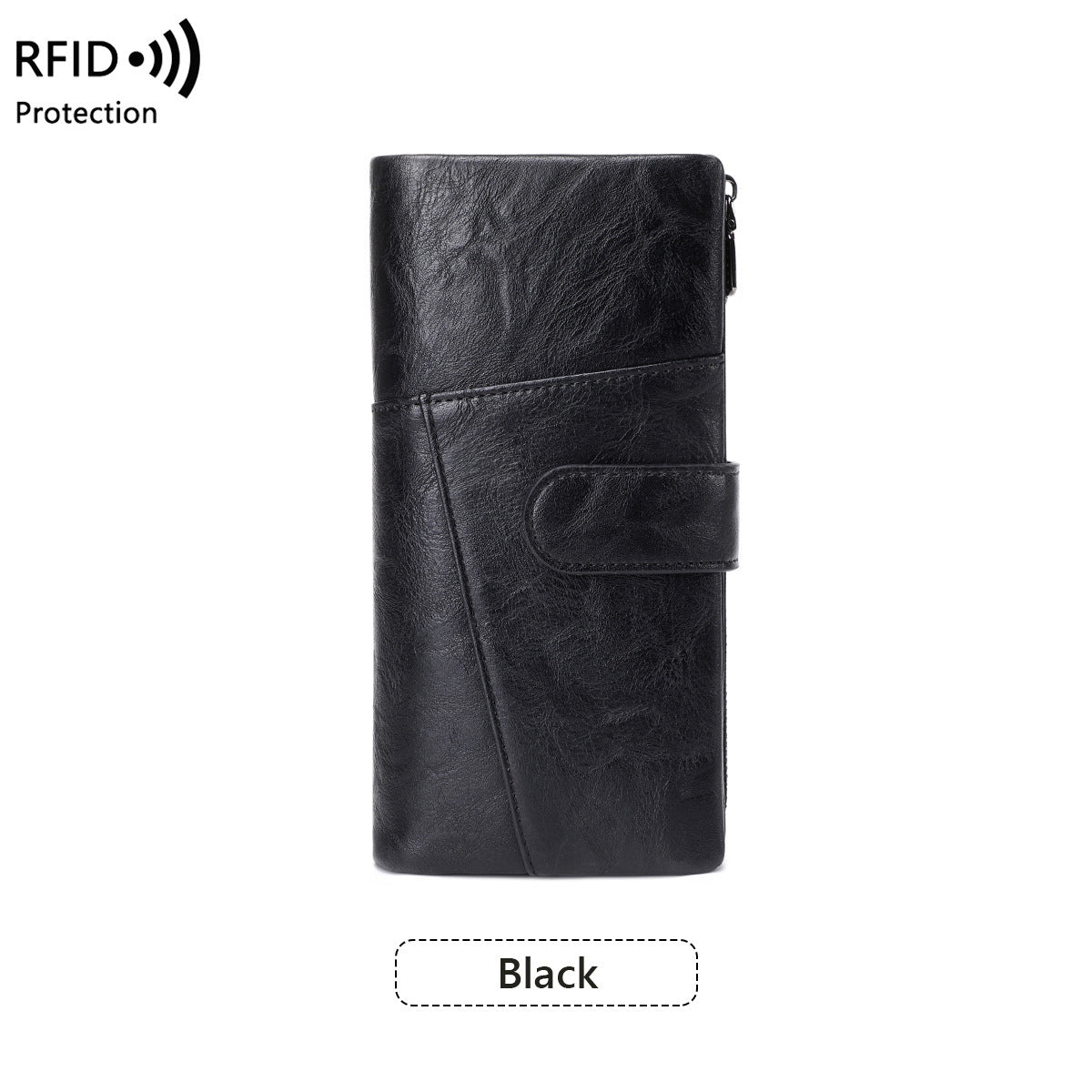 Women's Swiping Large Capacity Stitching Clutch Long Ladies Wallet