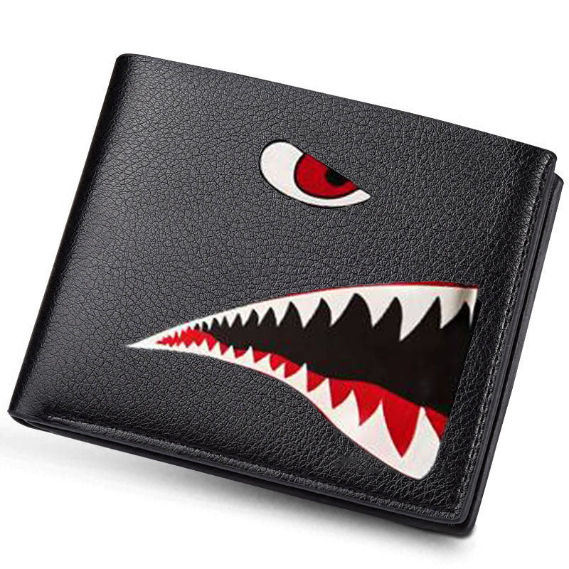 Men's Short Change Two-fold Personality Creative Fashion Card Holder