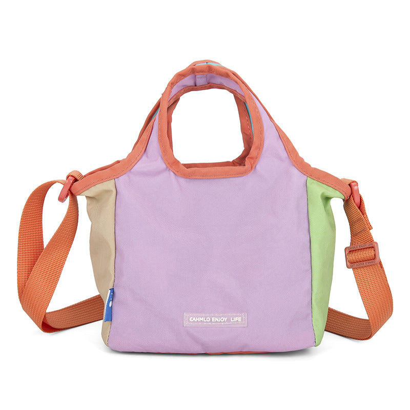 Women's Dopamine Color Matching Portable Dumpling Fashion Bags