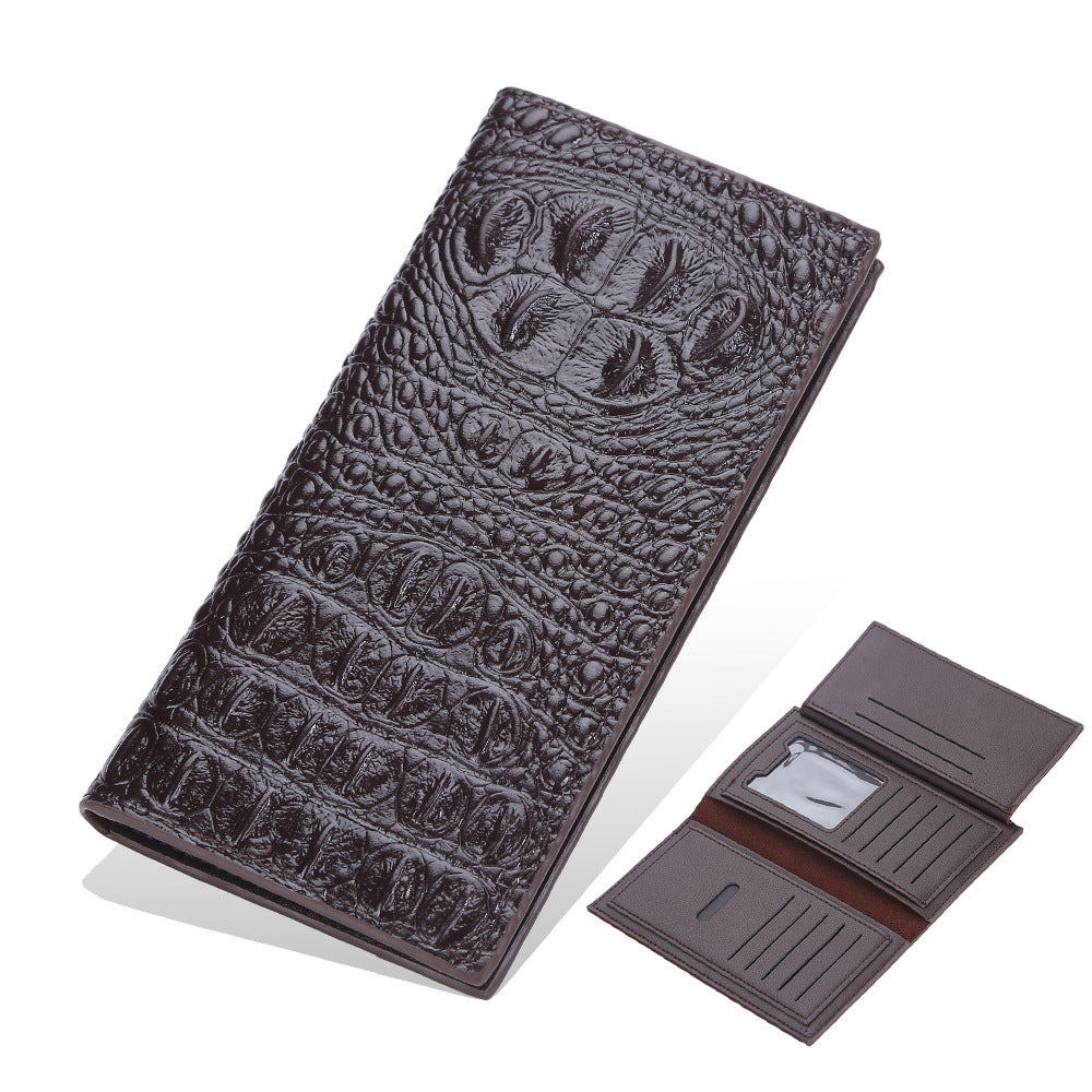 Men's Long Without Crocodile Head Multiple Slots Zipper High Sense Men's Wallets