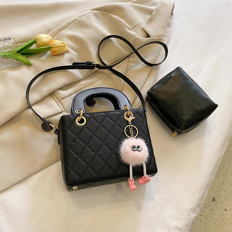 Hand-woven Material Diana Large Capacity Combination Women's Shoulder Bag
