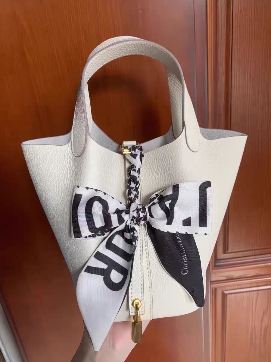 Women's Home Vegetable Basket Hand First Layer Cowhide Bags