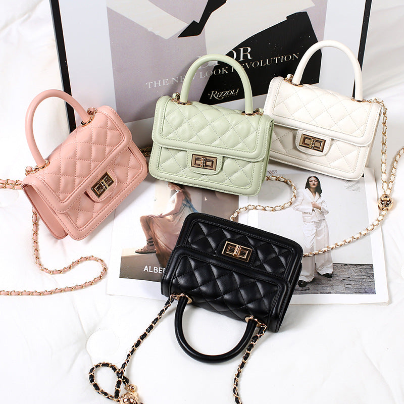 Design Rhombus Chain Fashion Trendy Classic Style Light Women's Shoulder Bag