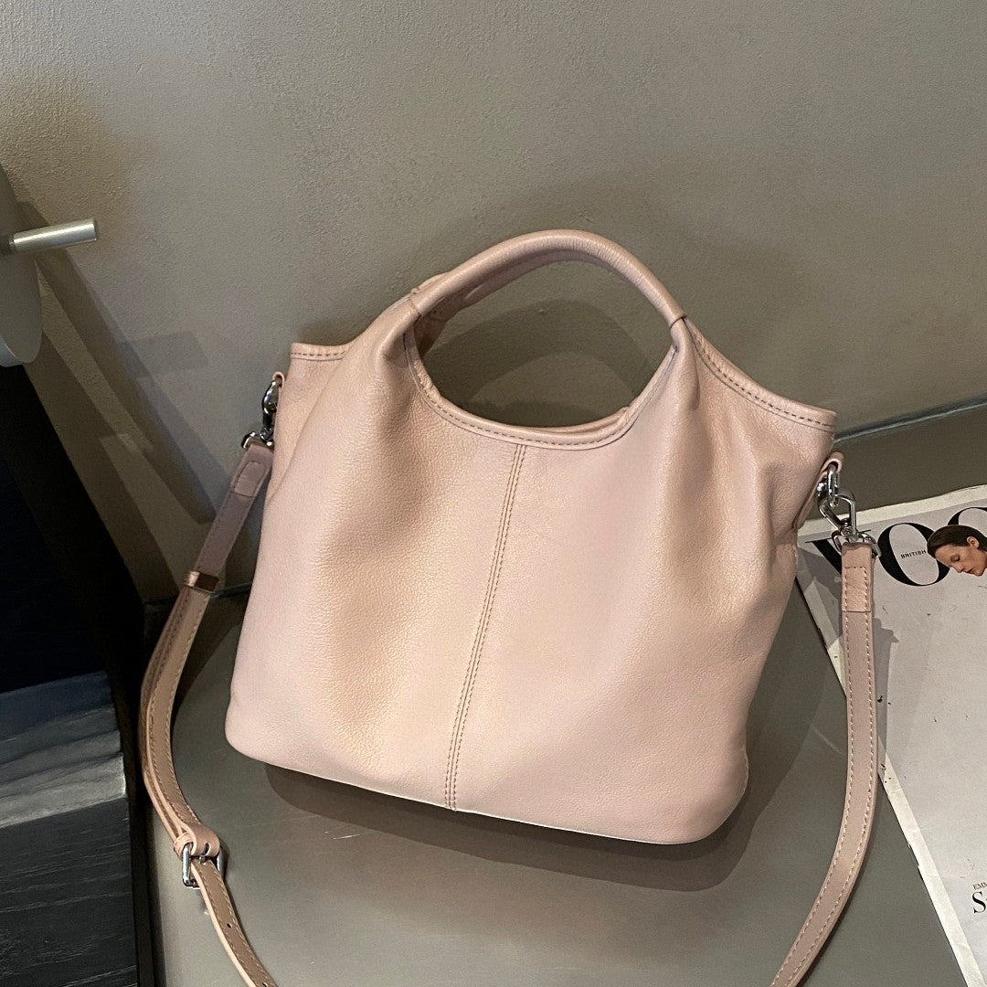 Women's First Layer Cowhide Natural Milled Lady's Bags