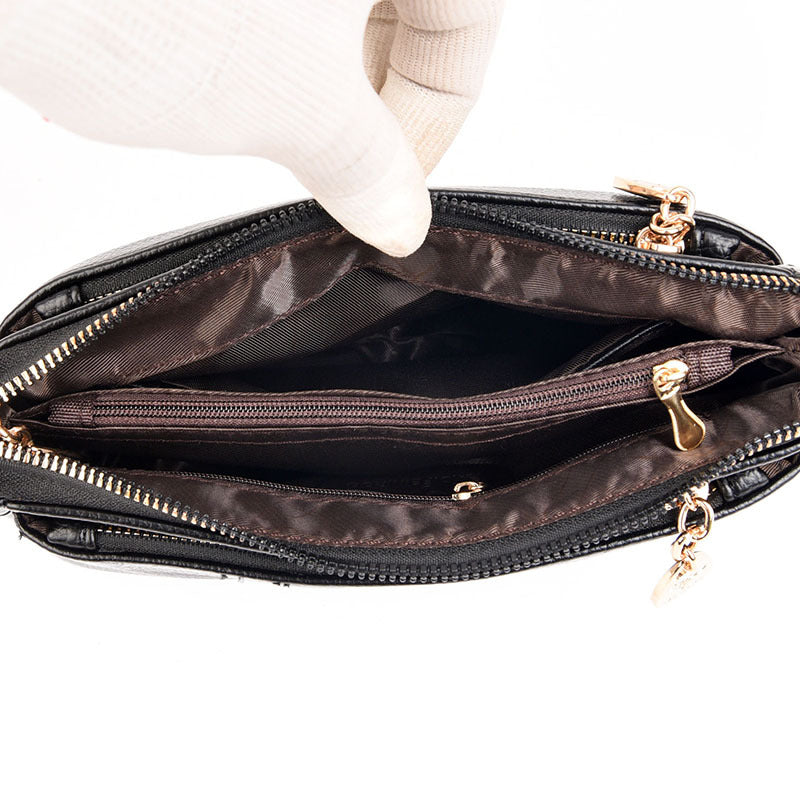 Women's Glamorous Genuine Leather Fashionable Soft Shoulder Bags