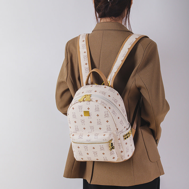 Women's Fashion Printed Cute Mini Live Korean Backpacks