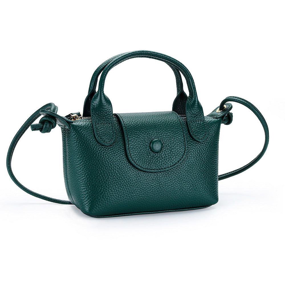 Women's Leather Mini Portable First Layer Cowhide Trendy Women's Messenger Bag