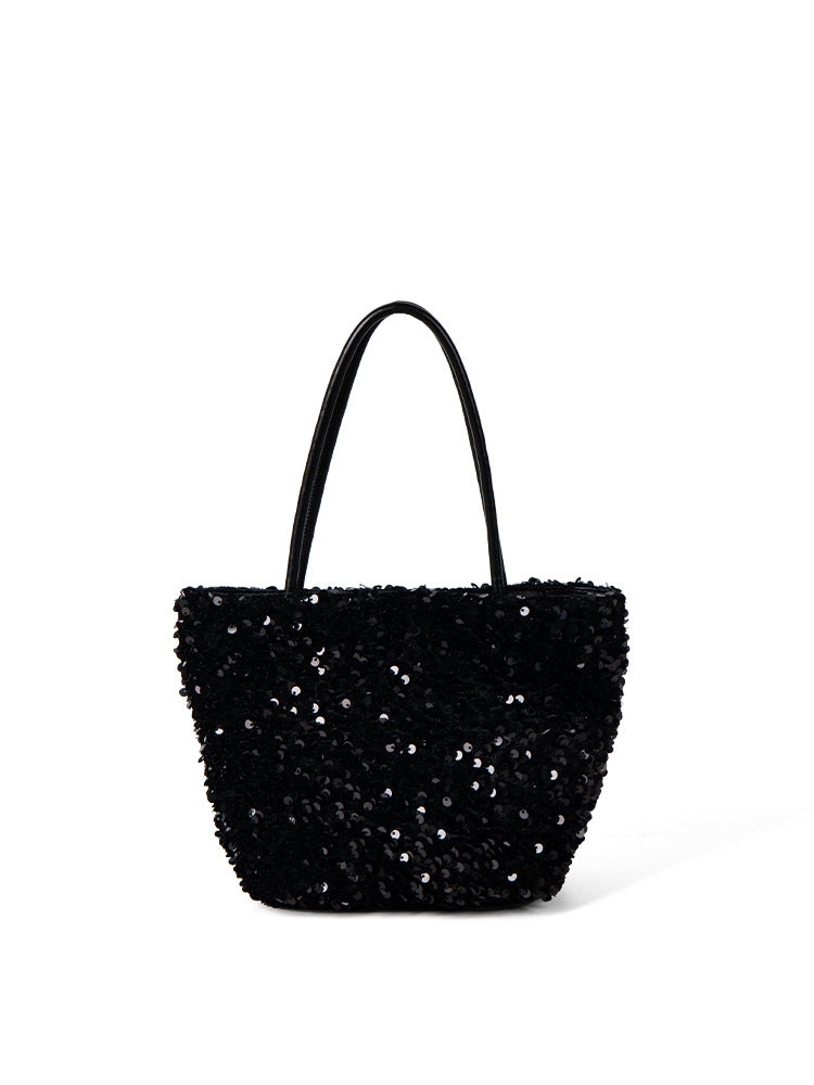 Women's Popular Fashion Design Sequined Portable Tote Bags