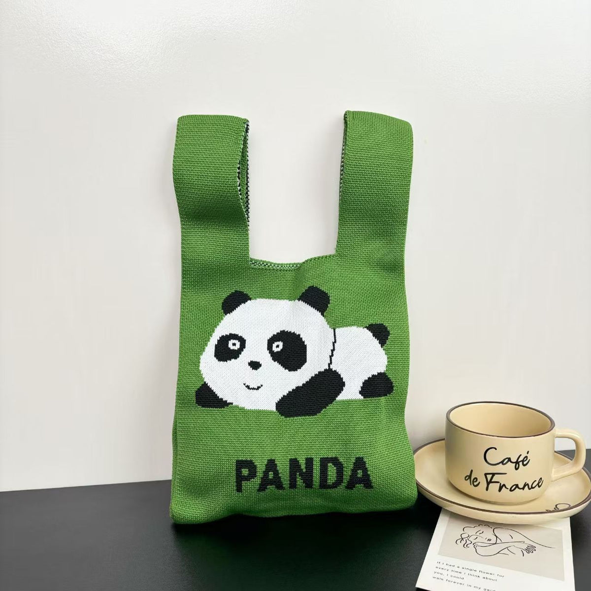 Women's Cute Panda Knitted Gift Niche High-grade Women's Handbag