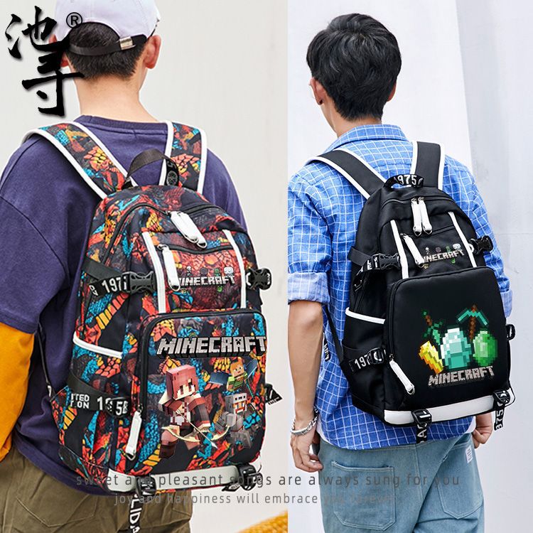 Men's Large Capacity Junior High My World Backpacks