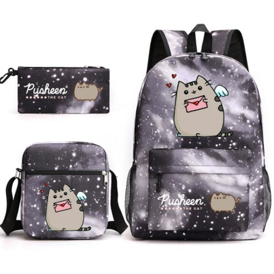 Women's & Men's & Fat Cat Three-piece Pencil Large Backpacks