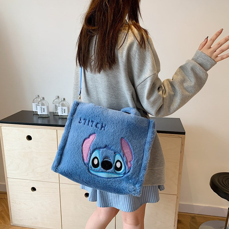 Women's Rabbit Plush For Make-up Cute Automobiles Curtain Cloth Birthday Shoulder Bags