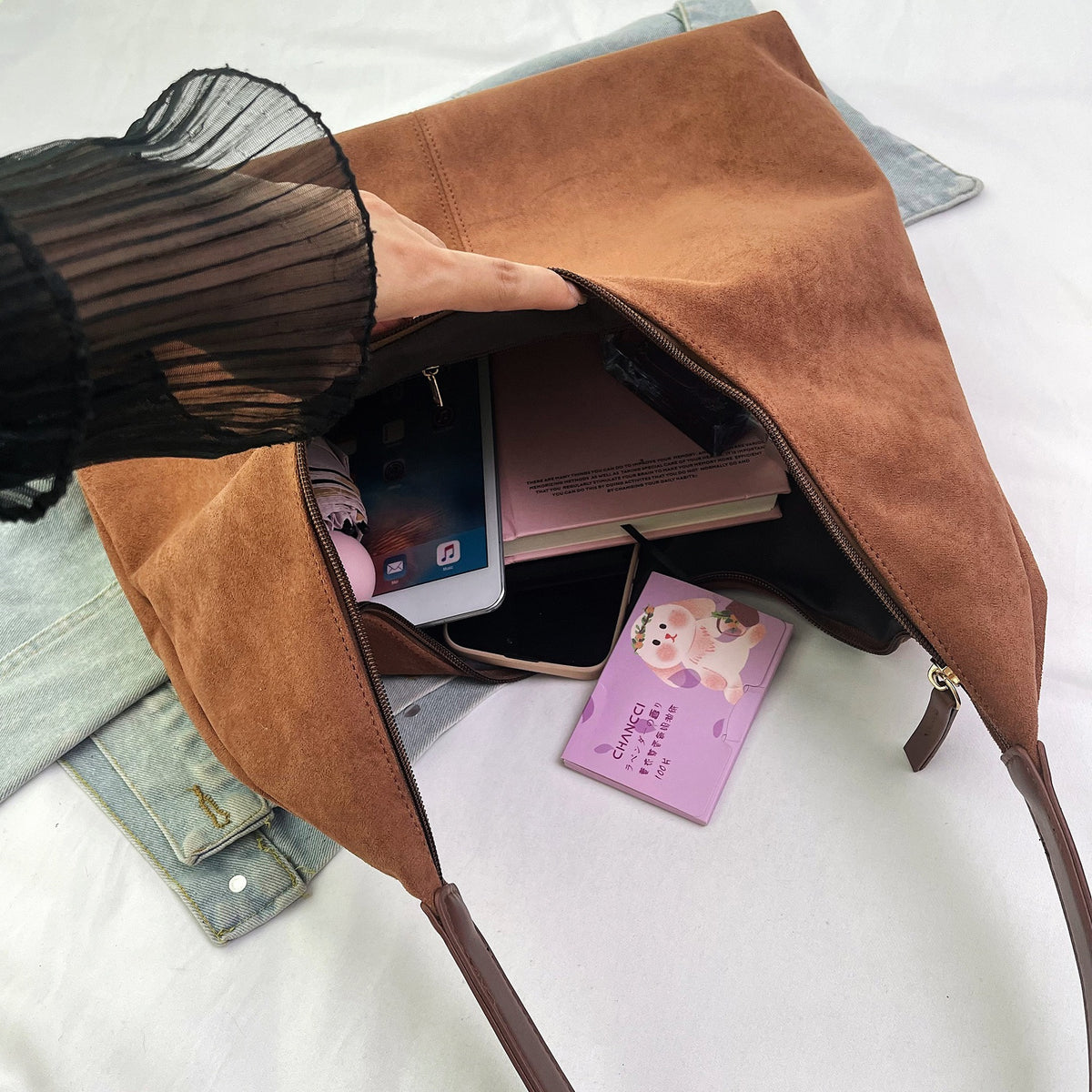 Large Capacity Retro Frosted Underarm Simple Fashion Women's Shoulder Bag