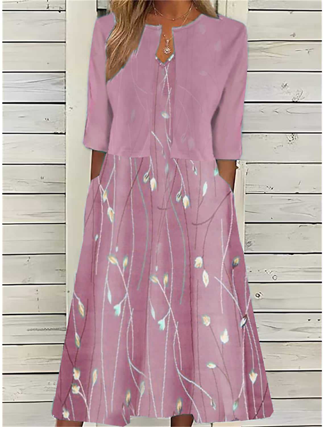 Women's Mature Elegant Long Two-piece Set Dress Dresses