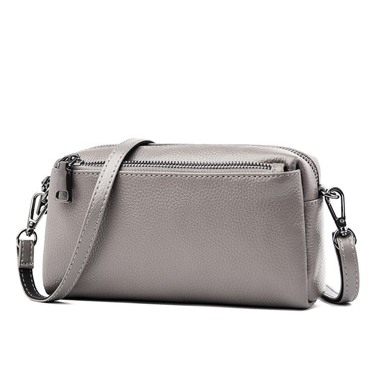 Mobile Genuine Cowhide Retro Trendy Single Spring Shoulder Bags