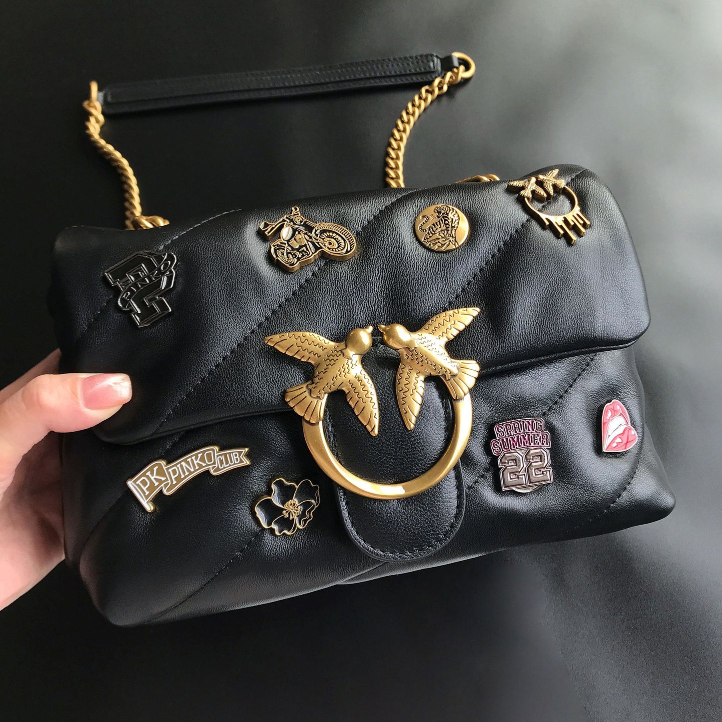 Women's High Quality Sheepskin Puff Pillow Chain Shoulder Bags