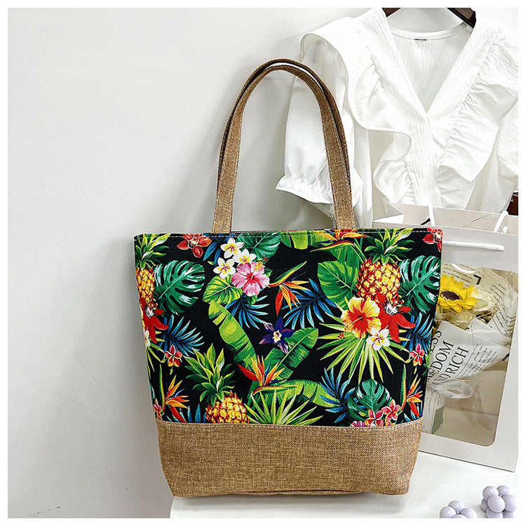 Women's Portable Simple Hot Printed Pattern Craft Large Women's Shoulder Bag
