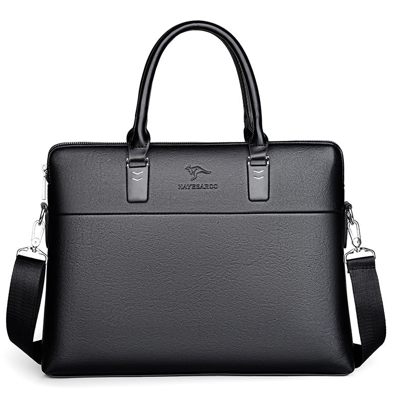Men's Classy Slouchy Glamorous Horizontal Leather Men's Briefcases