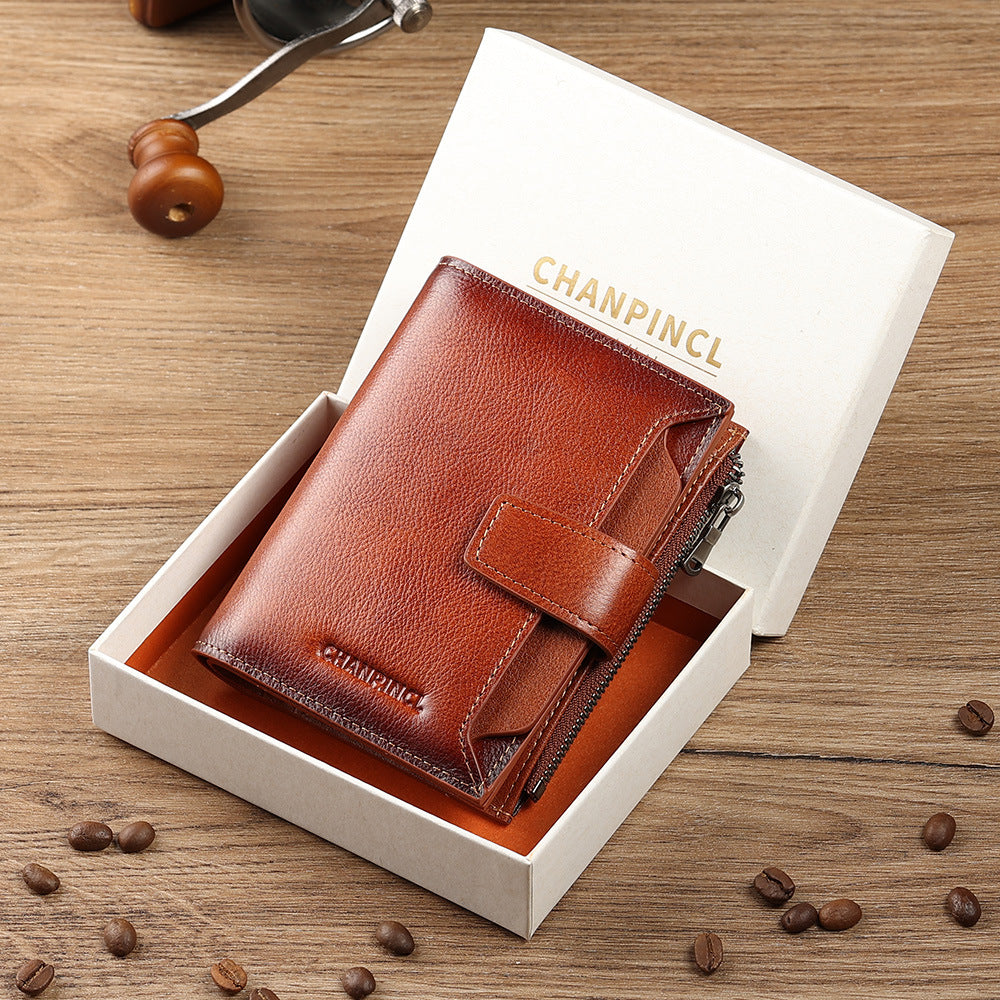 Men's Boxed Brushed Car Drawing License First Men's Wallets