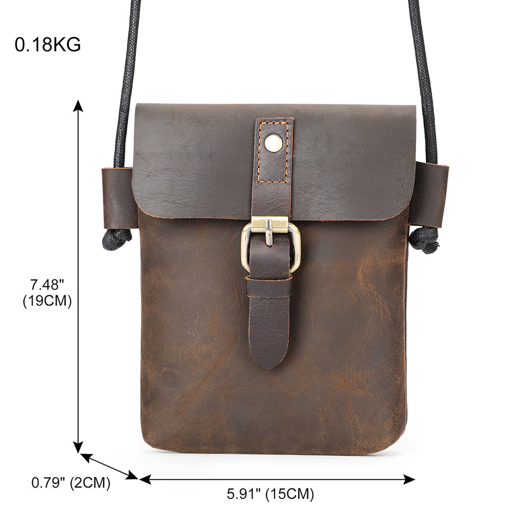 Men's Genuine Leather Mobile Mini First Layer Men's Messenger Bags