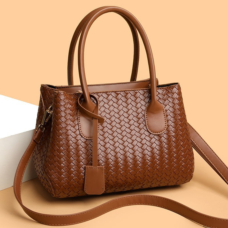 Women's Fashion Woven Large Capacity Portable Shoulder Bags