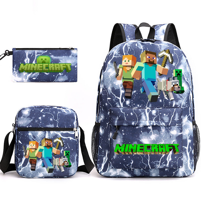 Hot Game My World Creeper Pencil Backpacks