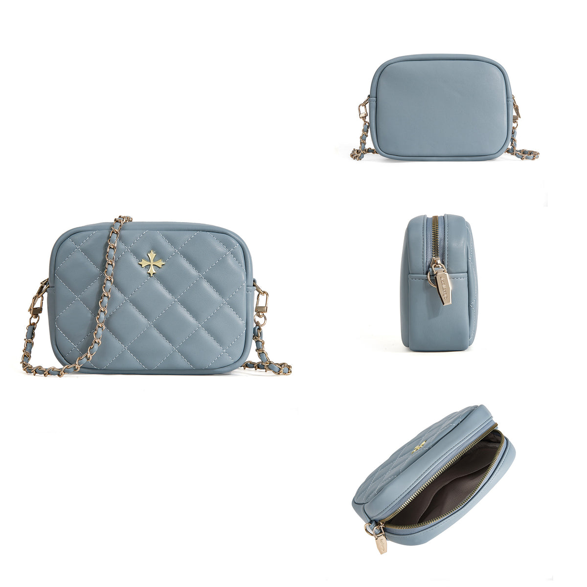 Lady's Fashion Quilted Rhombus Plaid Large Shoulder Bags