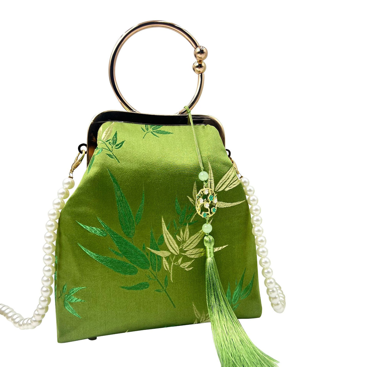 Chinese Cheongsam Brocade Finished Hand Large Women's Handbag