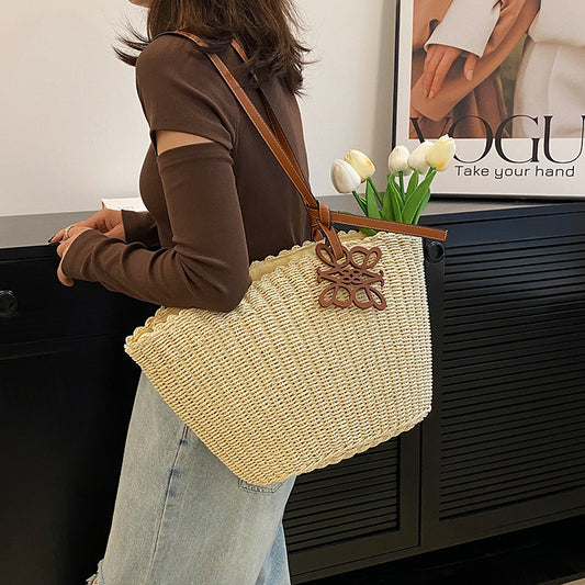 Women's Summer Fashion Straw Niche High-grade Large Tote Bags