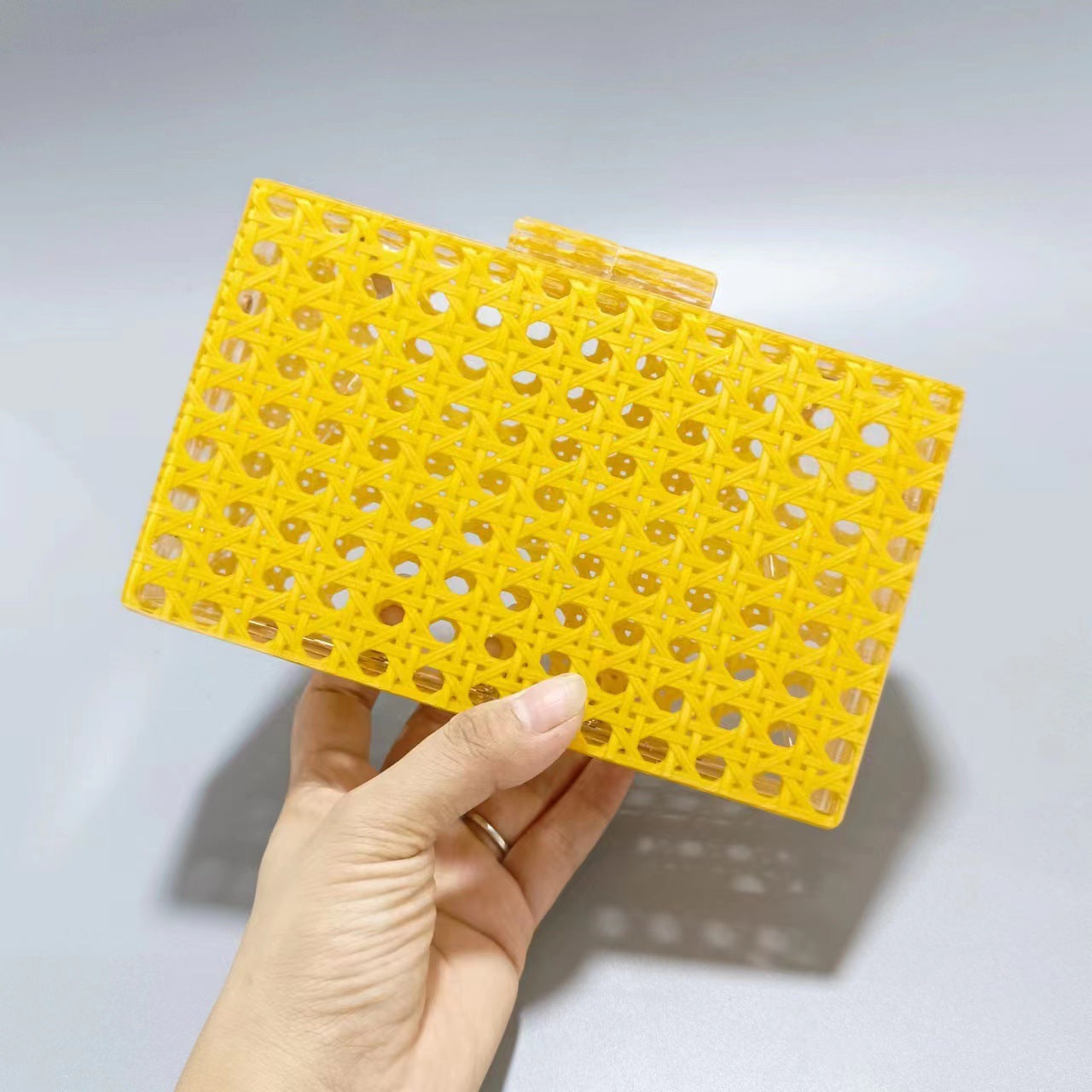 Women's Dinner Vintage Rattan Fashion Acrylic Chain Evening Bags